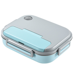 Students Lunch Box Sealed Leak Proof Food Grade 304 Stainless Steel Bento Box Office Microwave Food Container