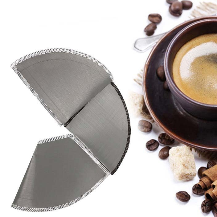 V60 Mesh Coffee Filters Stainless Steel Reusable Pour Over Paper Cone Coffee Filter Paper