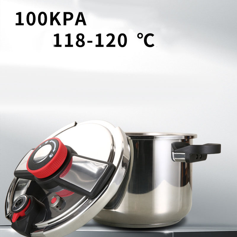 Stainless Steel High Pressure Cooker With Foldable Handle German Pressure Cooker 6.5/9L Multi Function Pressure Cooker