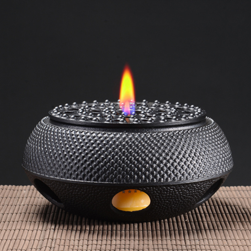 Tetsubin Heating Stove Warmer Stand Black Japanese Cast Iron Teapot Warmer