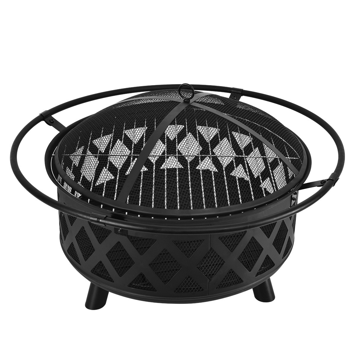 Camping Heater Outdoor Fire Pit Wood Burning Patio & Backyard Firepit BBQ Grill Barbecue Grills