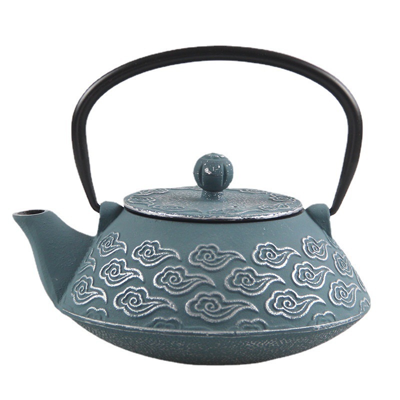 800ml Metal Tea Kettle with Stainless Steel Infuser Cast Iron Teapot