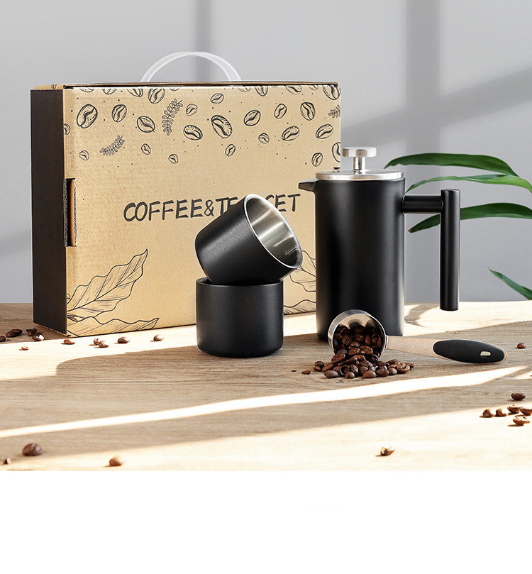 French Press Pour Over Coffee Maker Outdoor Travel Hand Drip Coffee Set