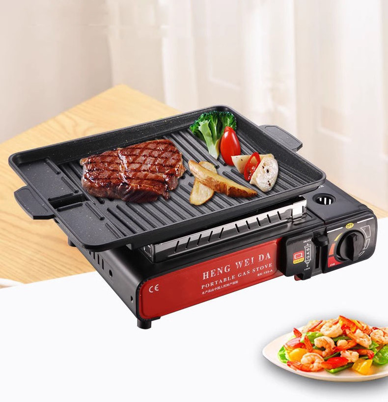 Multi BBQ Plate Korean Non-Stick Stovetop Pan Smokeless Roasting Pan for Indoor Outdoor Camping Barbecue Grill Pan