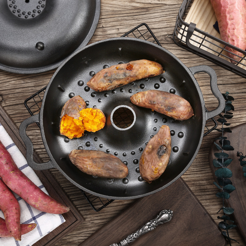 BBQ Roaster Cast Iron Baking Pot Sweet Potato Casserole