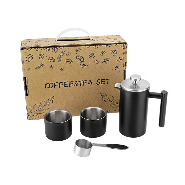 French Press Pour Over Coffee Maker Outdoor Travel Hand Drip Coffee Set