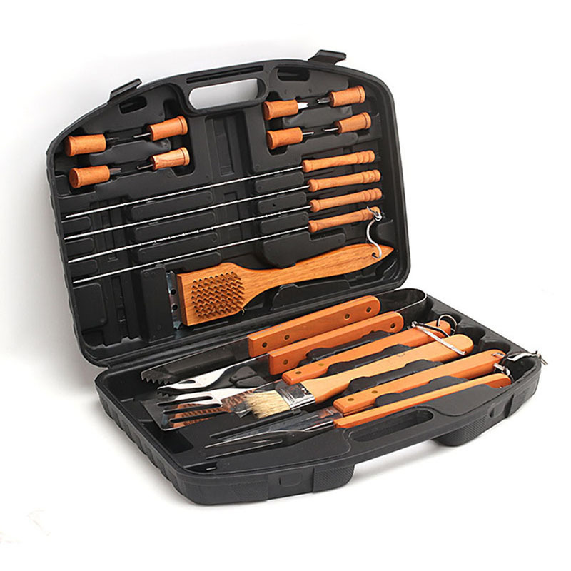 Barbecue Tool Set Portable 10pcs Stainless Steel Garden Grilling Snap On Bbq Utensil Set Grill Tool