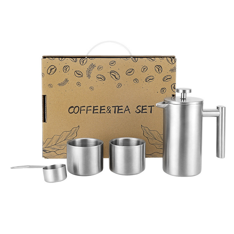 French Press Pour Over Coffee Maker Outdoor Travel Hand Drip Coffee Set