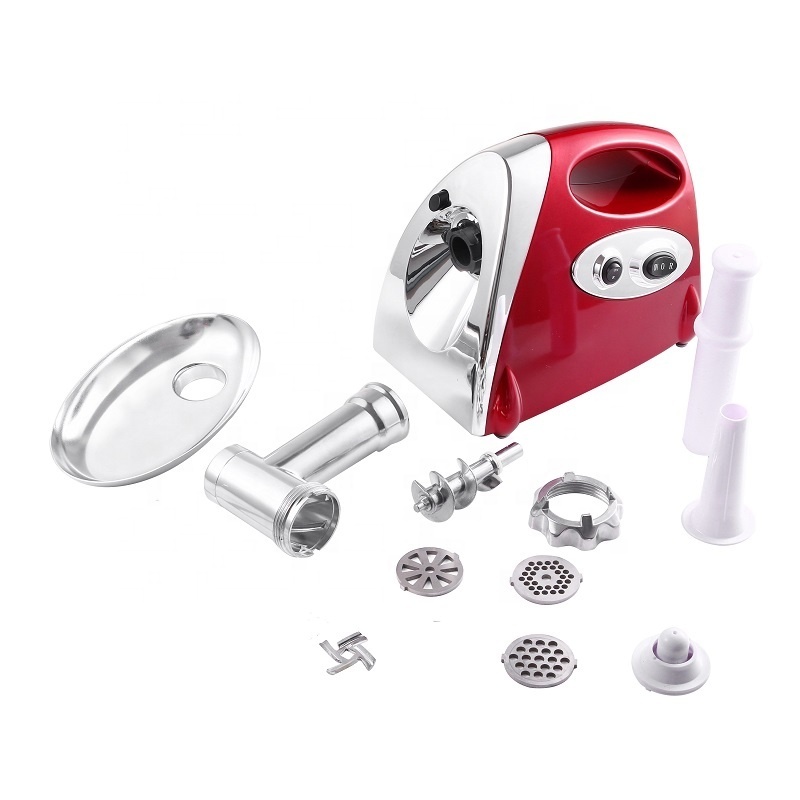 Meat Mincer With 3 Stainless Steel Grinding Plates and Sausage Stuffing Tubes For Home Use Electric Meat Grinder