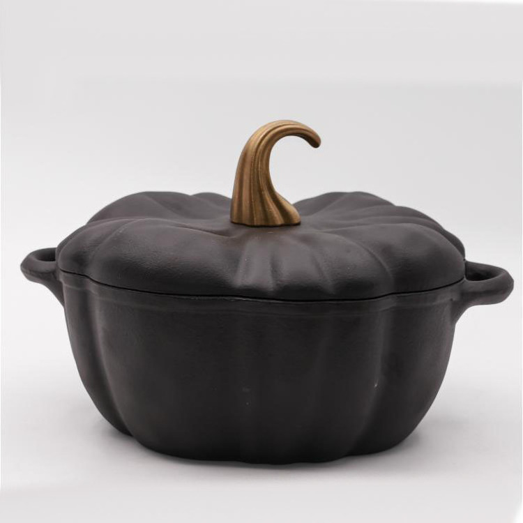 Pumpkin Shape Stew Pot With Lid Enamel Cookware Cast Iron Casserole