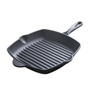 Cast Iron Grill Pan Steak Fry Pan Square