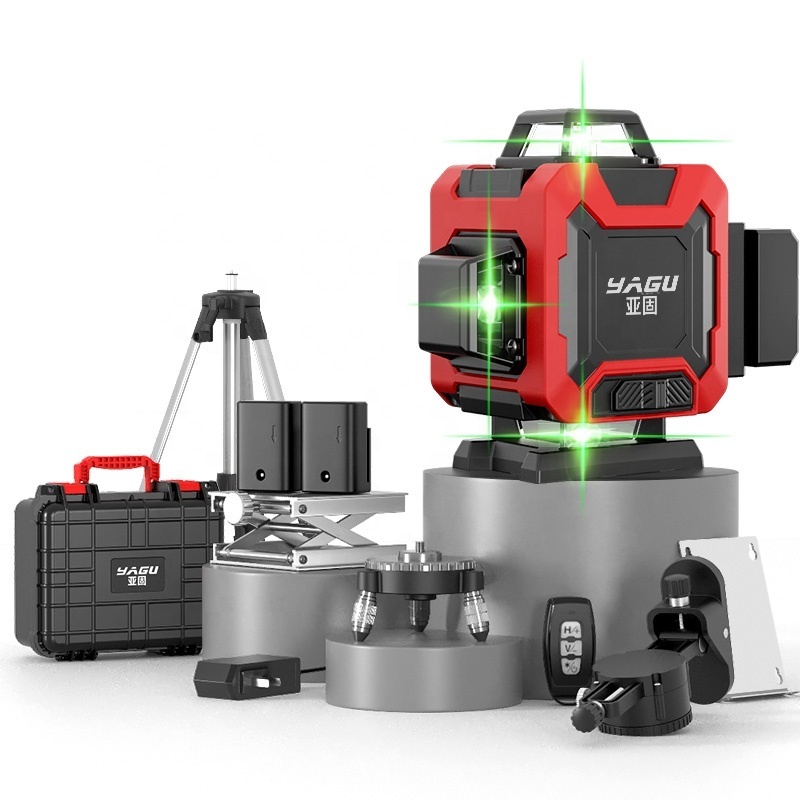 high accuracy rotating 360 self-leveling nivel lazer 16 lines 3d green beam factory laser leve