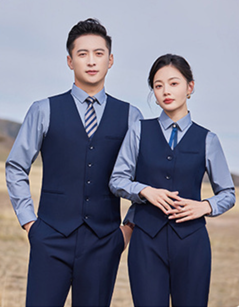 Occupational suit vest men and women outside the hotel bank work clothes single vest black work suit undershirt waistcoat