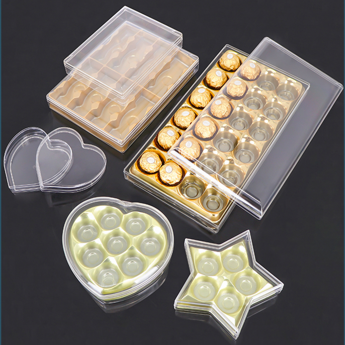 PP material mini plastic candy storage box Chocolate packaging box