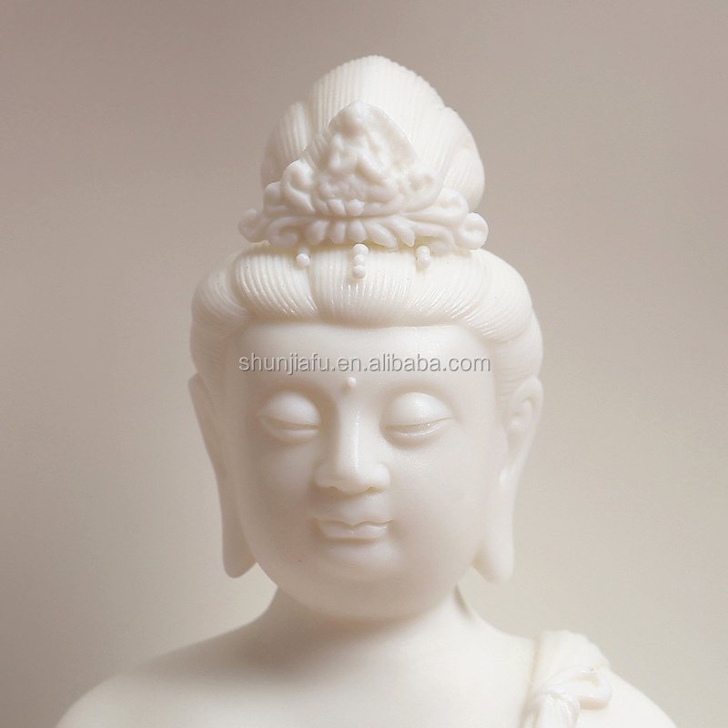 Home Decor Wholesale Religious Crafts Ceramic Figurine Guanyin Buddha Statue