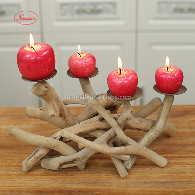 Candlestick Handmade Wooden Candle Holder Tea Light Holder Home Decor Driftwood Candle Holder