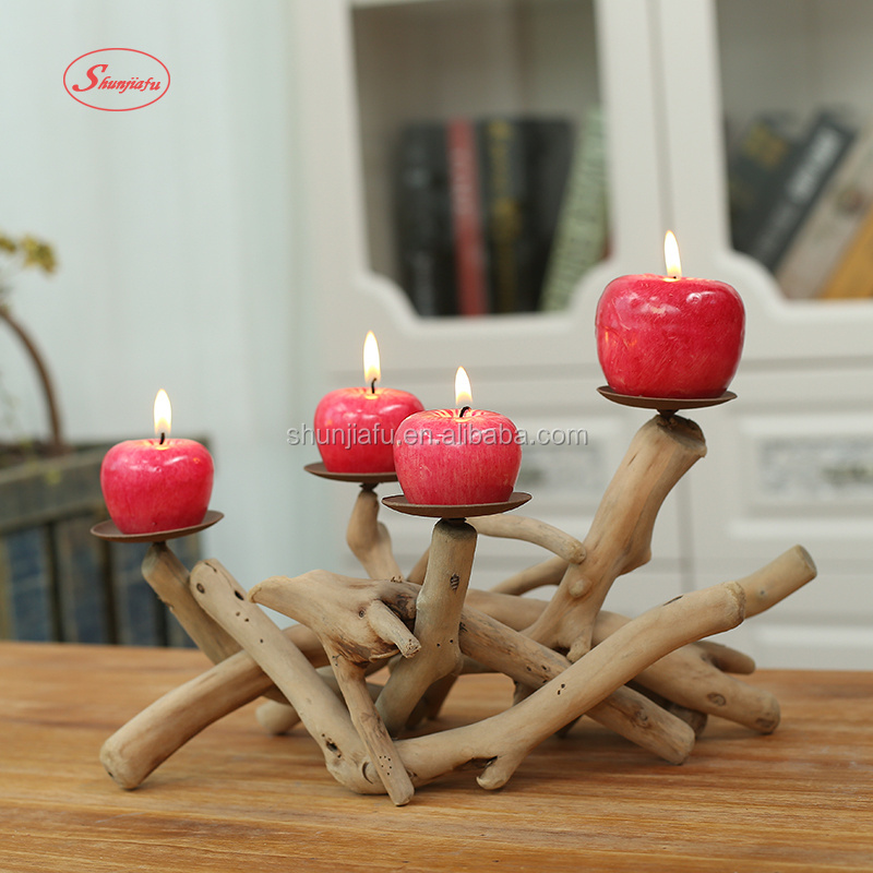 Candlestick Handmade Wooden Candle Holder Tea Light Holder Home Decor Driftwood Candle Holder