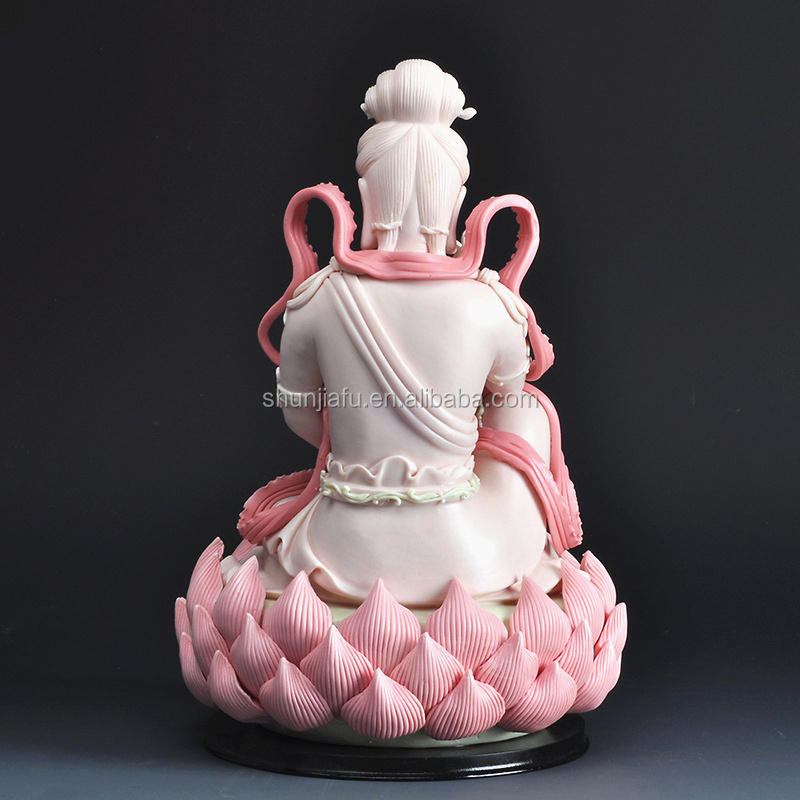 High Quality Wholesale Porcelain Religious Crafts Ceramic Figurine Guanyin Buddha Statue