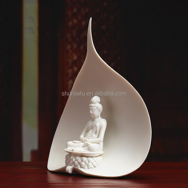 Home Decor Wholesale Religious Crafts Ceramic Figurine Guanyin Buddha Statue