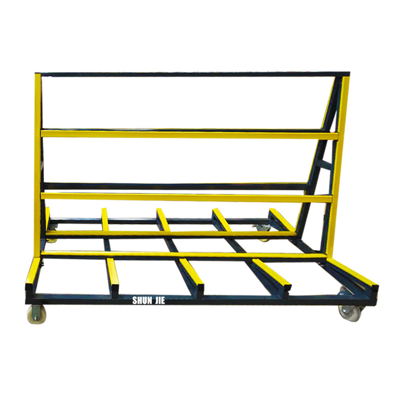 78 inches A Frame Glass  transport Cart rack  for Glass Board Load 2200lbs Material Trolley for Factory