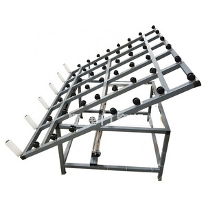 High quality pneumatic adjustment aluminum turnover table for doors and windows