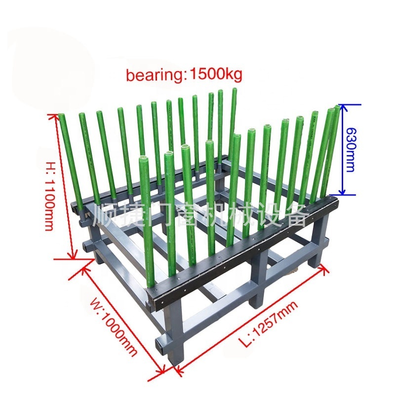 Professionally designed horizontal glass door storage rack with 10mm thick hidden line rubber