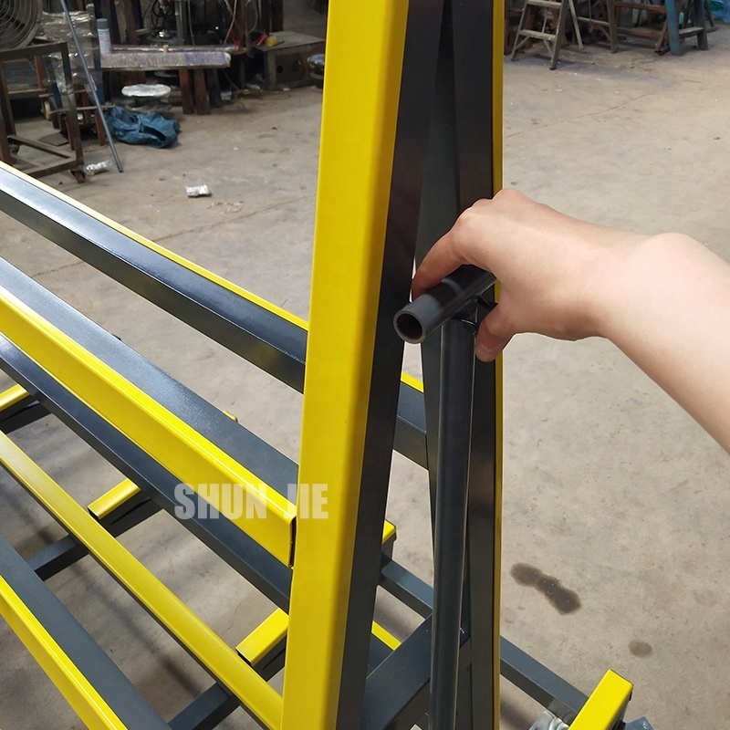 78 inches A Frame Glass  transport Cart rack  for Glass Board Load 2200lbs Material Trolley for Factory