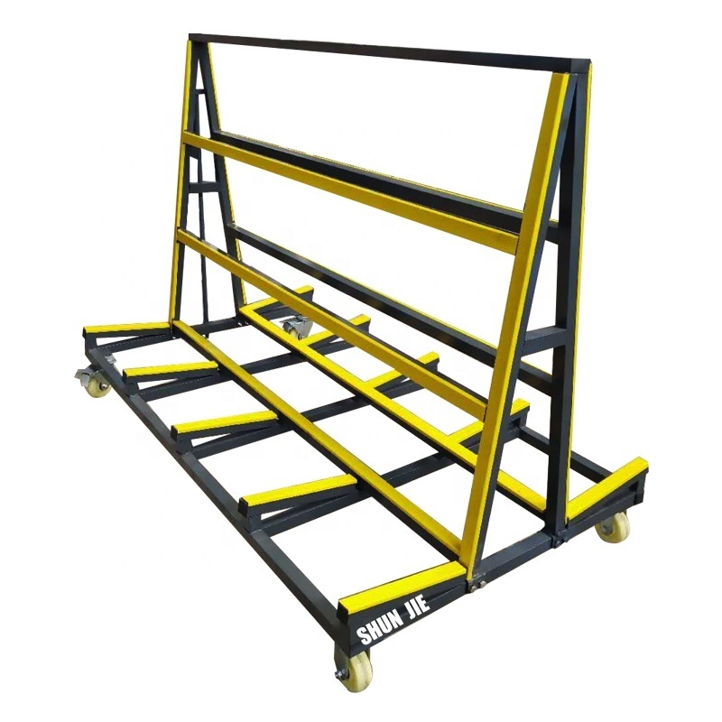 78 inches A Frame Glass  transport Cart rack  for Glass Board Load 2200lbs Material Trolley for Factory