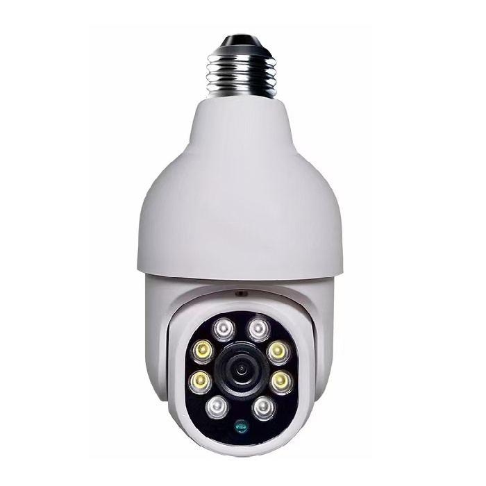 Wireless Security CCTV Camera E27 Led Bulb Lamp Holder with Monitor Tuya App for Outdoor and Indoor