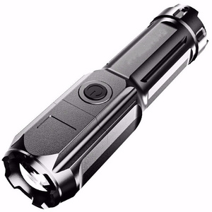 New ABS strong light zoom flashlight outdoor home multi-function portable home lighting small flashlight