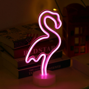 Modern atmosphere led neon lights flamingo design led neon table lamps small night light