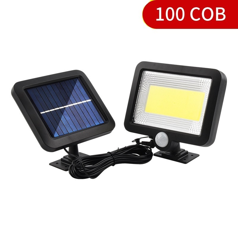 Split type solar powered human body induction wall lamp 100 COB outdoor garden light lighting garage lights