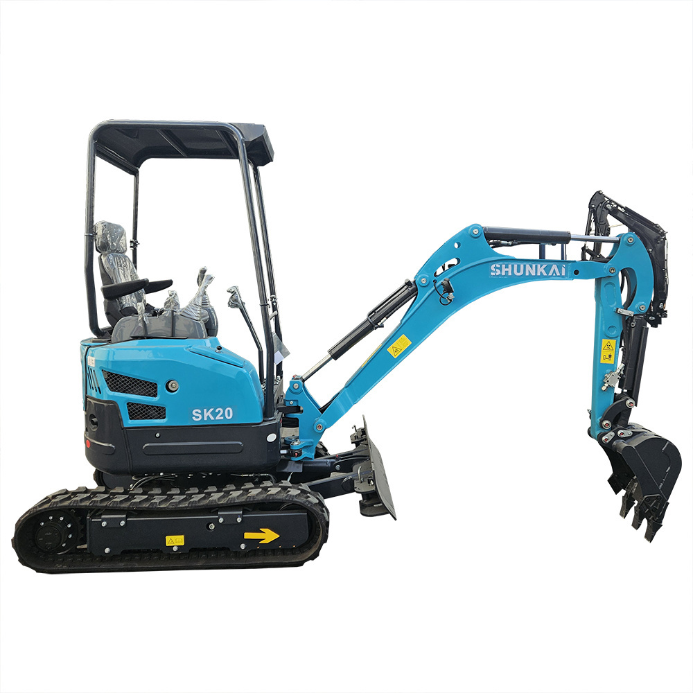 HT20 tracked bucket mini excavator 2 ton micro digger machine hydraulic crawler portable mulcher