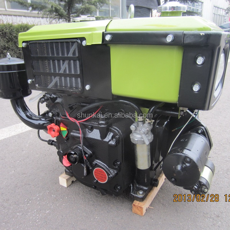 Chinese good quality and price Diesel Engine with radiator 8hp to 18hp