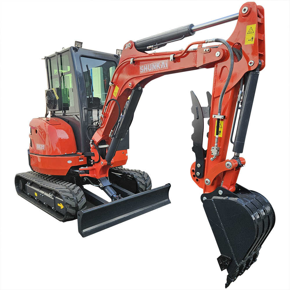 HT20 tracked bucket mini excavator 2 ton micro digger machine hydraulic crawler portable mulcher