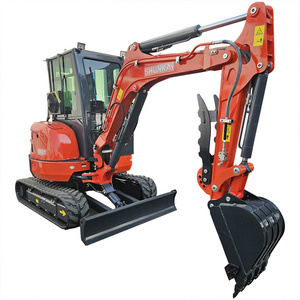 HT20 tracked bucket mini excavator 2 ton micro digger machine hydraulic crawler portable mulcher