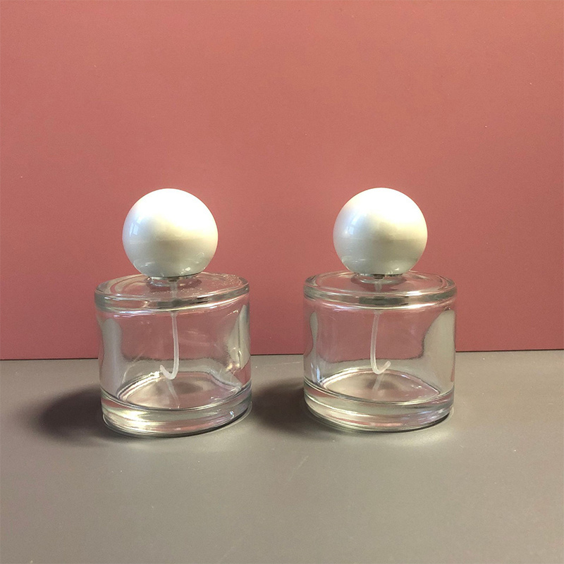 50ml Round Perfume Bottle Spray Portable Travel Exquisite Perfume Bottle Empty Sample Dispenser Bottle With Round Ball Lids