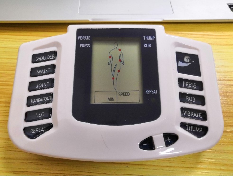 JR-309A Electronic pulse massager  body massager TENS UNIT EMS MACHINE Electrical Stimulator with electrode massage slipper