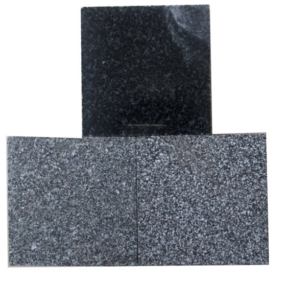 China impala natural black granite flamed finished paving tiles