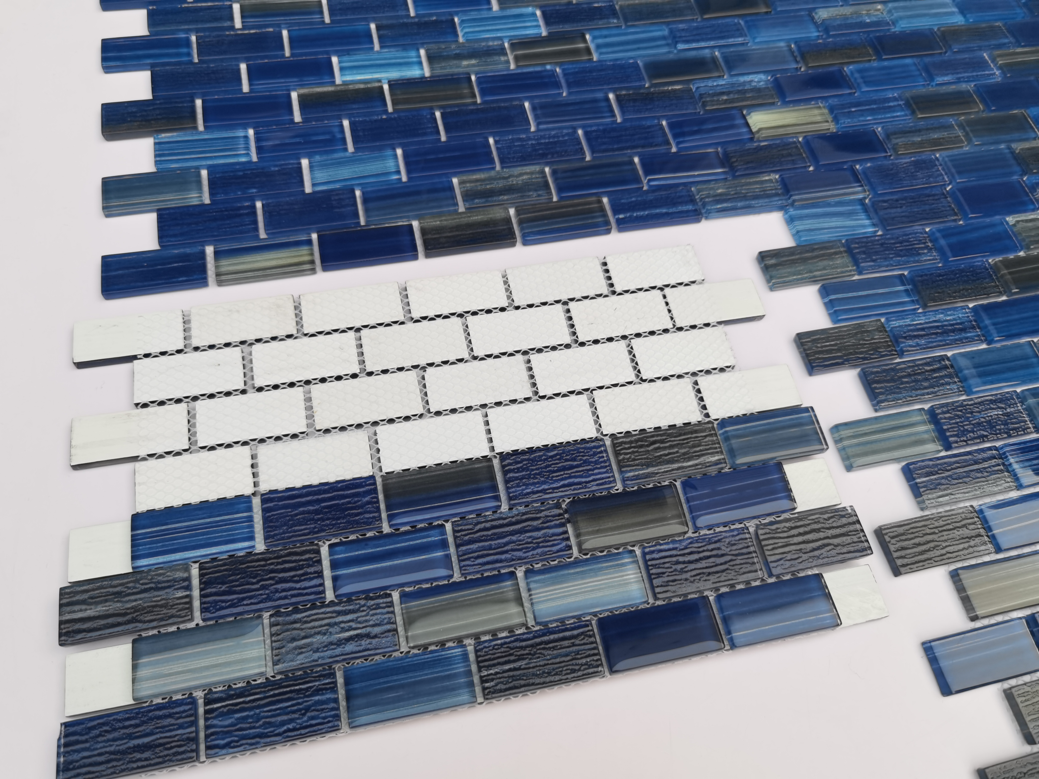 hot melt glass mosaic bathroom floor wall tiles