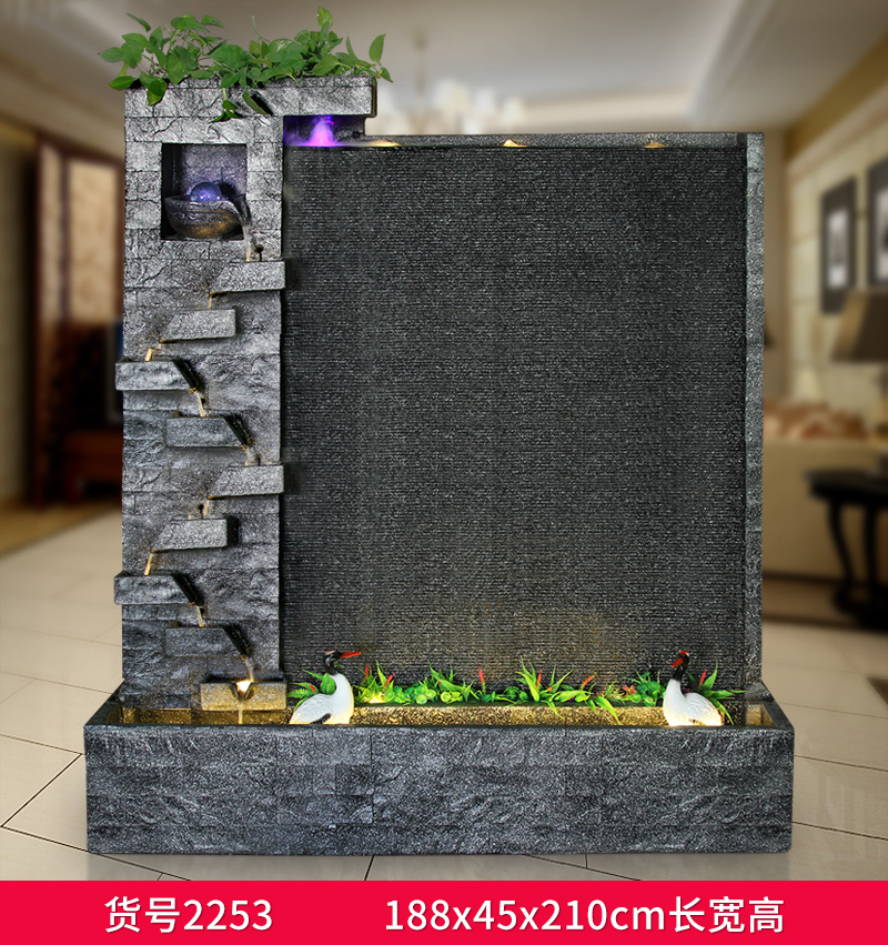 Large decorative waterfall wall fountain