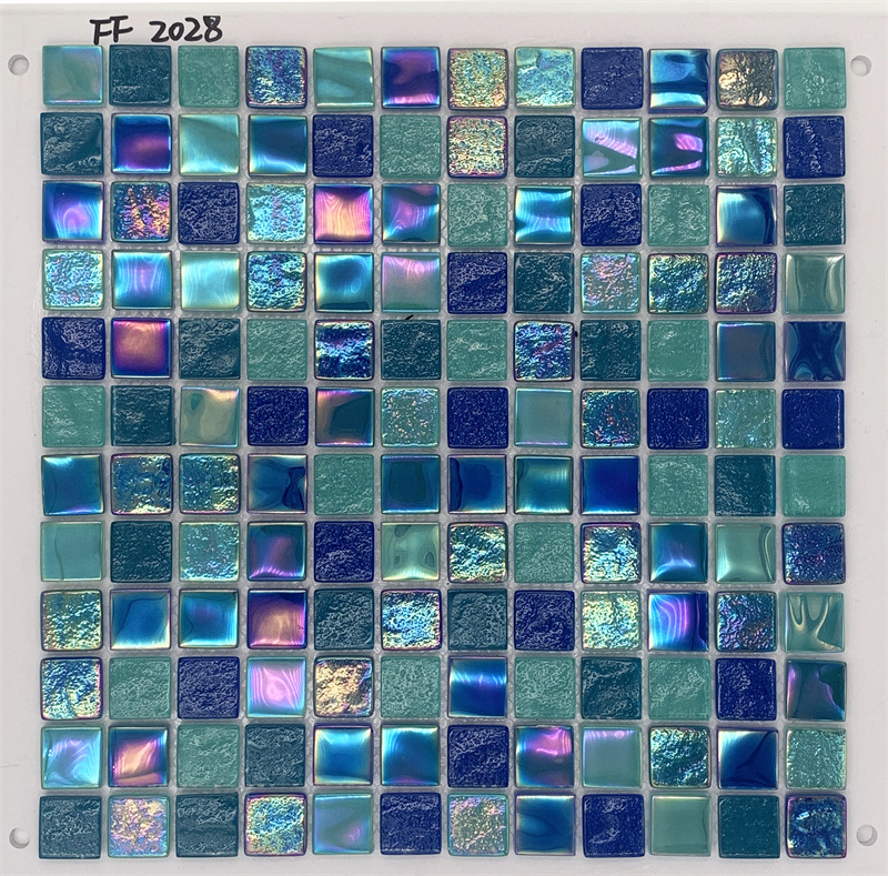 hot melt glass mosaic bathroom floor wall tiles