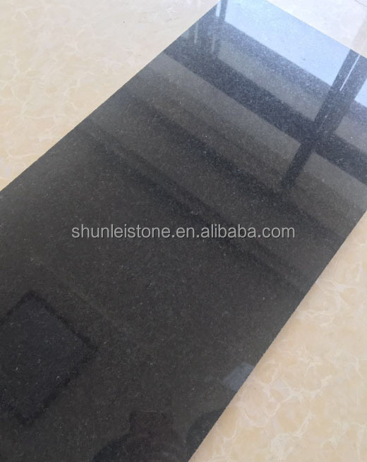 bush hammered surface cheap china impala  black granite tiles customized