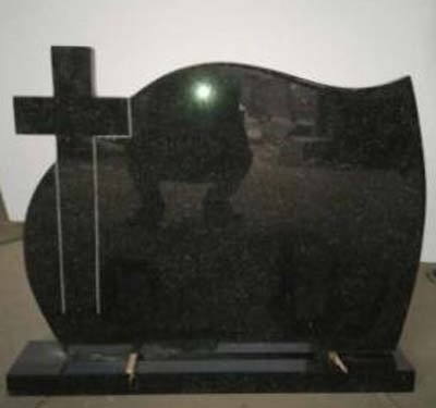 customized single tombstone cheap price natural black granite headstone competitive price