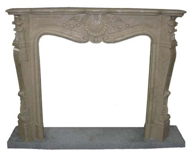 Indoor Use Fireplace Mantle of Natural Stone Marble Fireplace