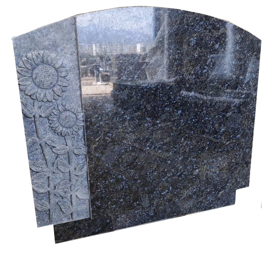 Customized butterfly blue  granite headstone wholesale price