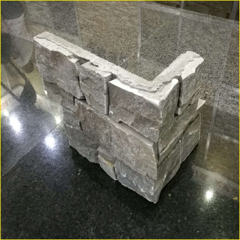 Slate Natural Stone Culture Stone Wall Cladding Veneer Ledge Panel Stacked Back With Cement