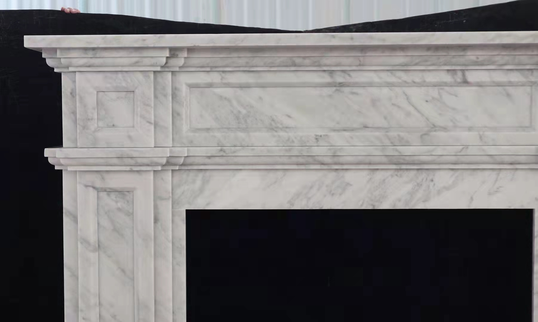 Carved fireplace stone marble fireplace mantel