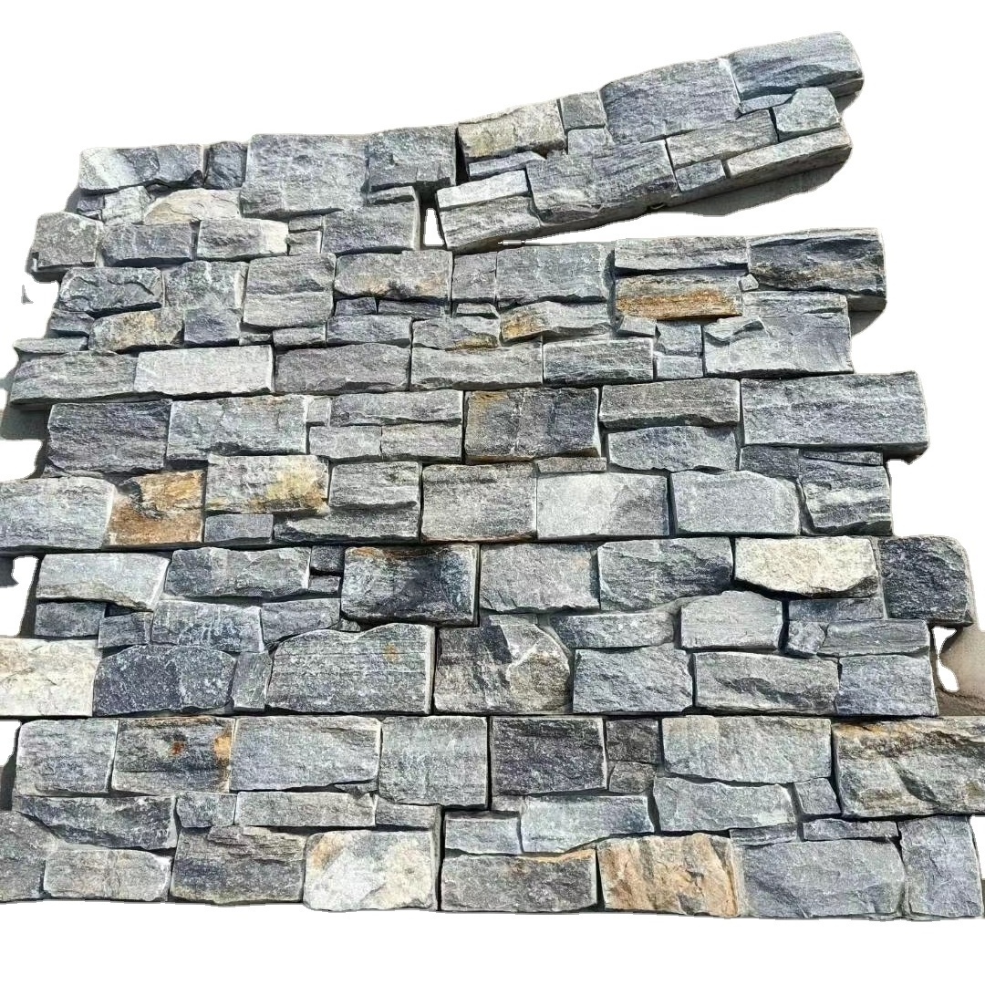 exterior  Blue quartzite natural stone veneer cladding