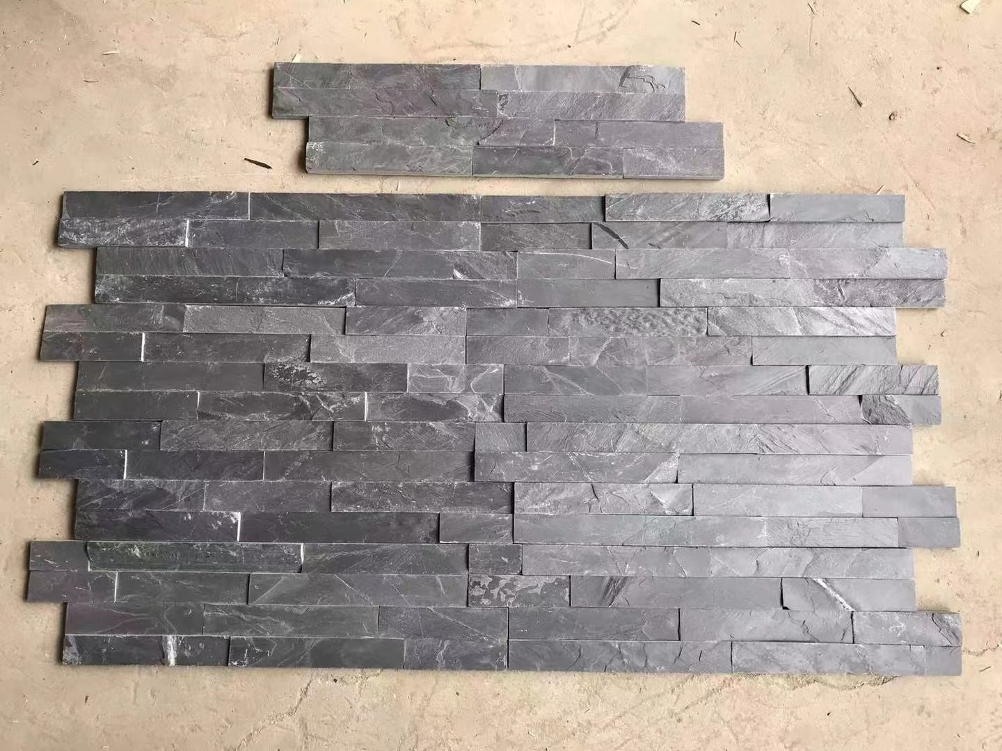 Natural Black Slate Stacked LedgeStone Veneer